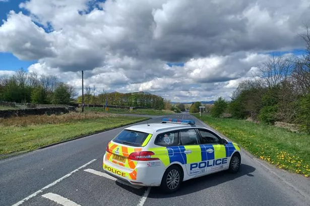 Live as North Yorkshire road closed following motorbike crash