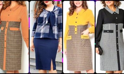 WOMEN LEARN TO SEW TO MAKE GRANDMOTHER,S FASHION DESIGN||PLUS SIZE WOMEN WESTERN SHEATH DRESSES 👗