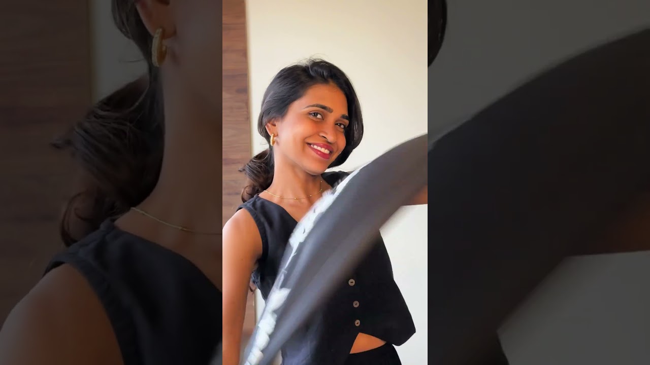 Styling a black vest coat with a black skirt | styling | tamil fashion | black outfit