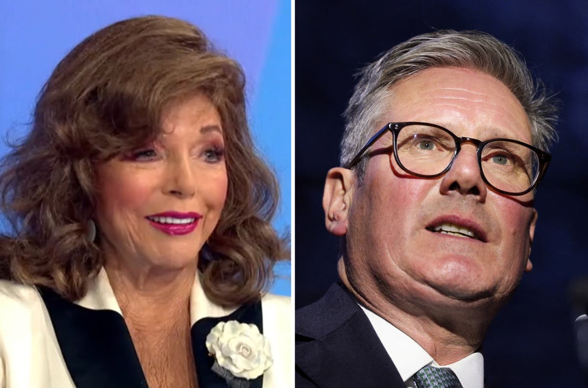 Joan Collins takes swipe at Keir Starmer over free clothing controversy