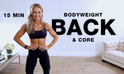 15 Min BODYWEIGHT BACK and CORE WORKOUT at Home | No Weights