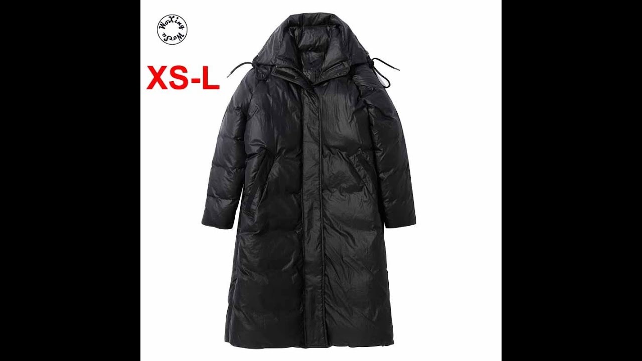 Women-s mid long down jacket thickened Europe high end fashion down coat white duck down jacket XS