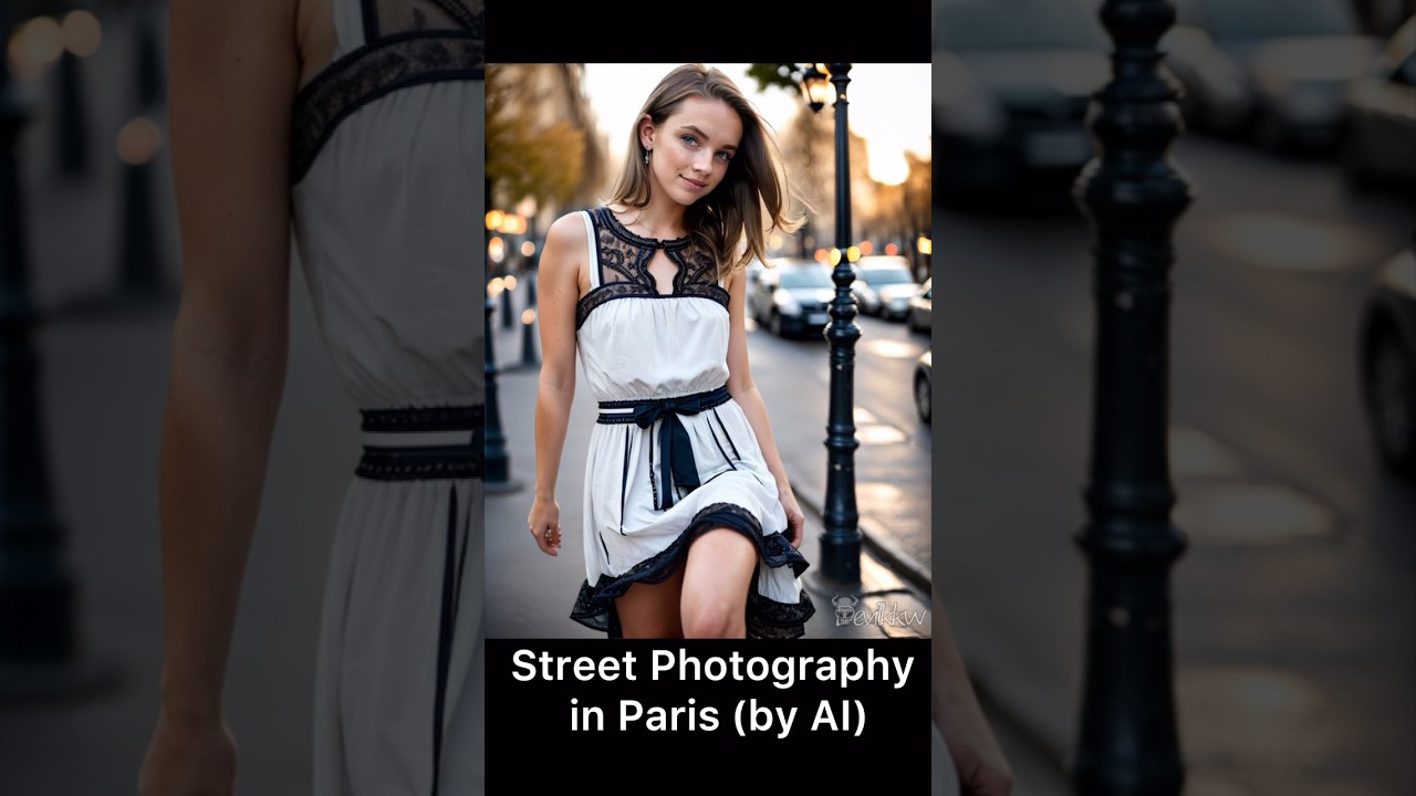 Street Photography of Female Models in Paris with Stabledifussion