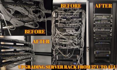 installation Data Center Cable Management Rack 27U to 42U Upgrading data Server Rack Capacity