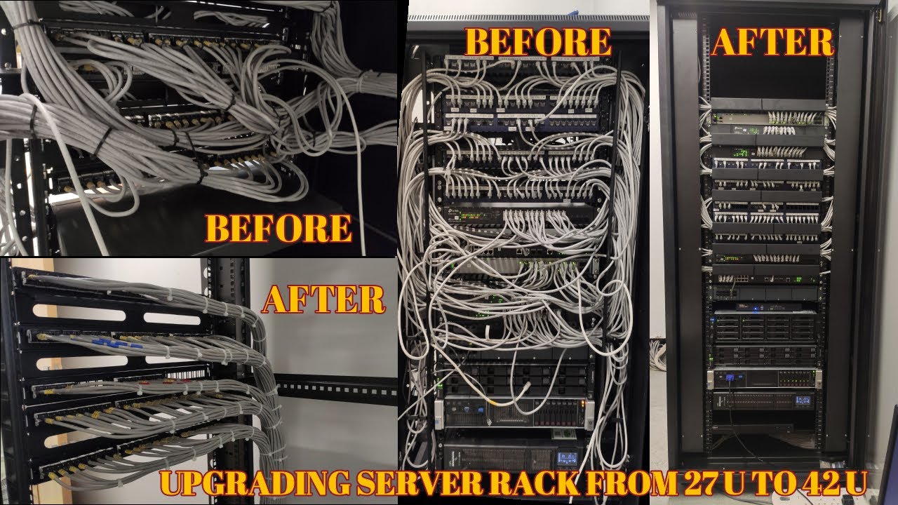 installation Data Center Cable Management Rack 27U to 42U Upgrading data Server Rack Capacity