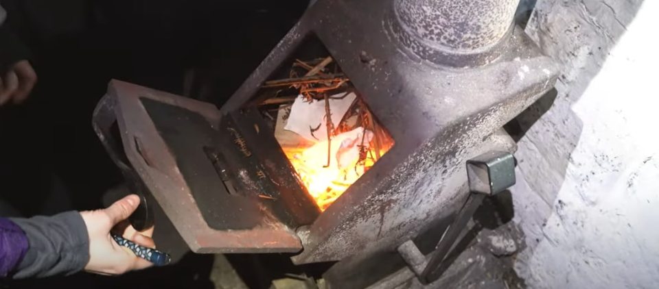 The bothy was equipped with a stove