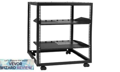 VEVOR 20U Open Frame Server Rack 15''-40'' Adjustable Depth Free Standing or Review