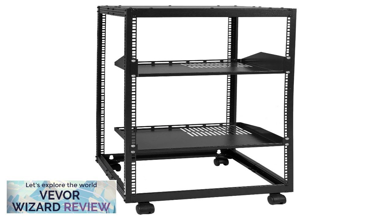 VEVOR 20U Open Frame Server Rack 15''-40'' Adjustable Depth Free Standing or Review