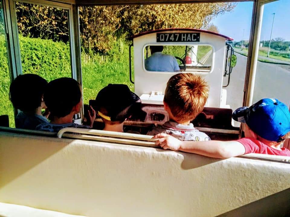 Catherine Lofthouse's boys enjoy a trip on Mablethorpe's land train