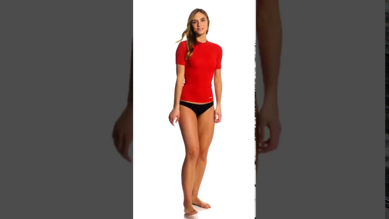 Sporti Women's Solid S/S UPF 50+ Sport Fit Rash Guard | SwimOutlet.com