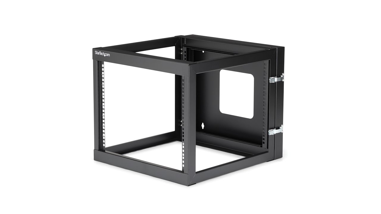 8U Hinged Open Frame Wall-Mount Server Rack - RK819WALLOH | StarTech.com