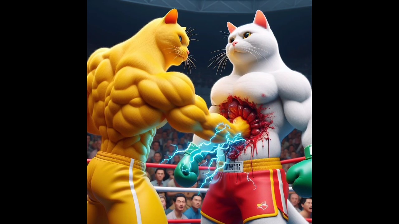 Revenge of father 😭😭 , yellow cat 🆚 white cat , #cat #kitten #cute #catlover #cutecat #shorts 8