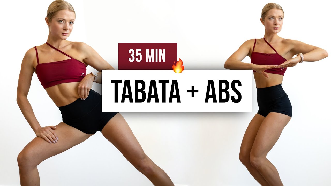 35 MIN INTENSE TABATA HIIT & ABS WORKOUT - With Dumbbells (optional), Full Body Home Workout