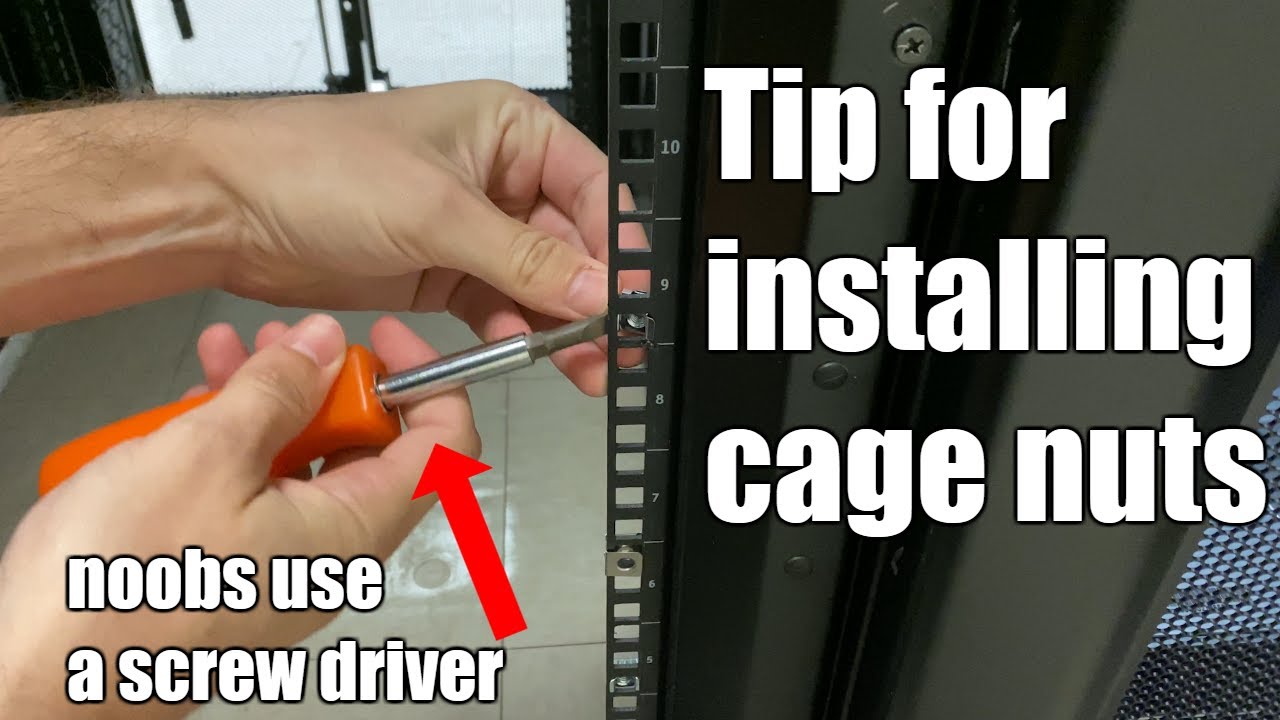 Easier Way to Install Server Rack Cage Nuts