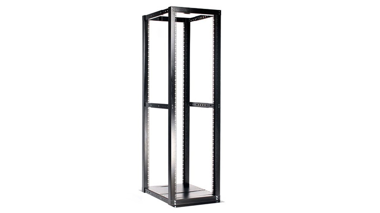 42U Adjustable 4 Post Open Server Equipment Rack Cabinet - 4POSTRACKBK | StarTech.com