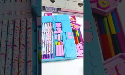 Filling my pencil box with cute stationery ✨️ 💕 #cute #stationery #asmr #shorts #youtubeshorts