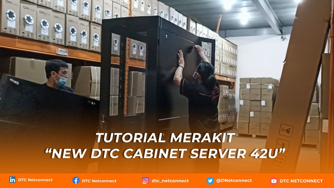 CARA MERAKIT RAK SERVER: NEW DTC CABINET SERVER 42U - DEEP 1150mm