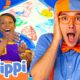 Learn Colors with Milk Experiments! | Color Mixing Fun | Blippi's Playdate | Videos for Kids