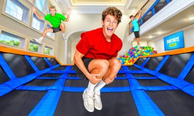 I Built a Trampoline Park in My House!