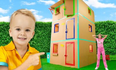 Giant Cardboard House - Funny Kids Adventures!