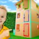 Giant Cardboard House - Funny Kids Adventures!