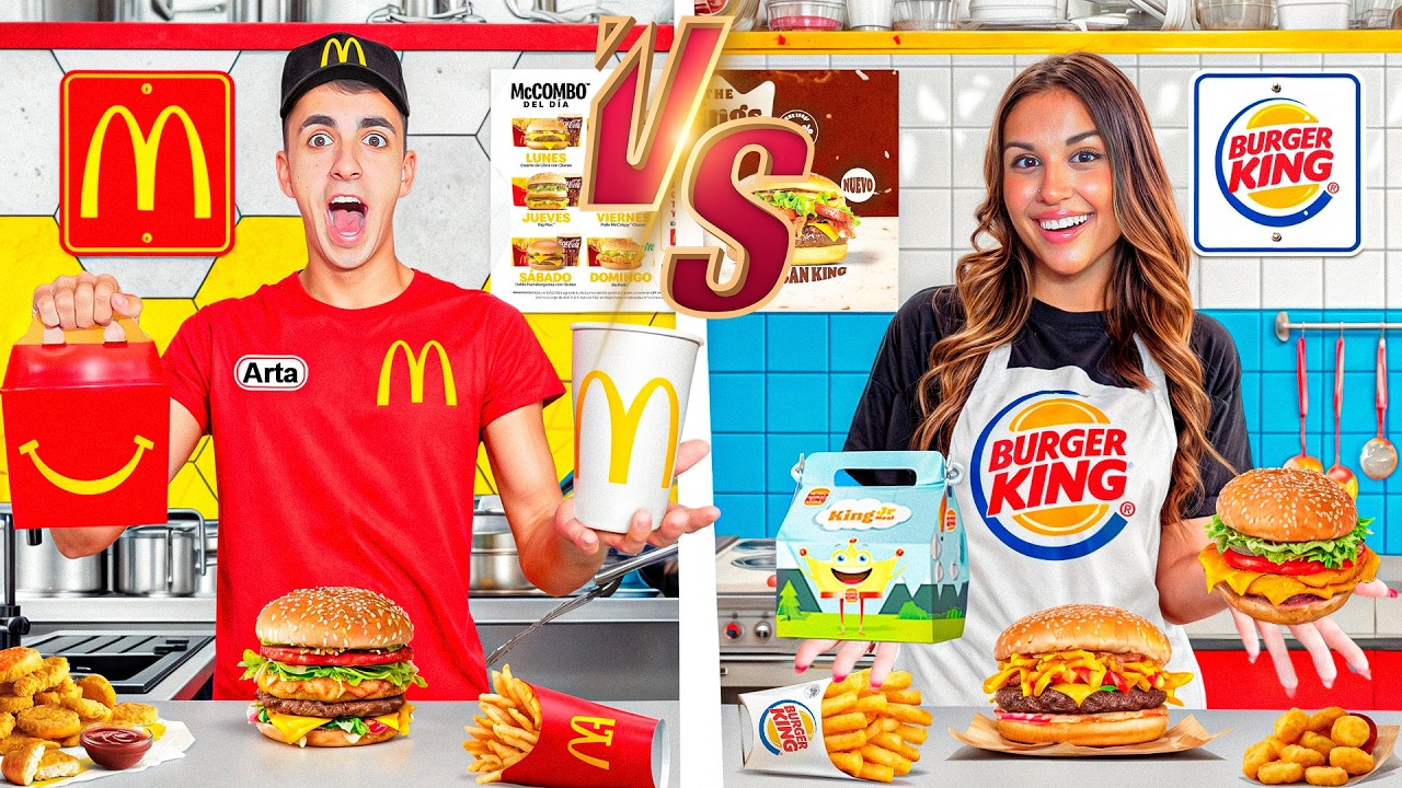 QUIEN HAGA EL MEJOR RESTAURENTE DE CARTON GANA! *McDonalds vs Burguer King*