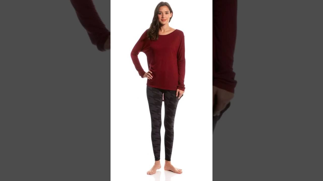 MPG Women's Chia Drape L/S Fitness Shirt | SwimOutlet.com