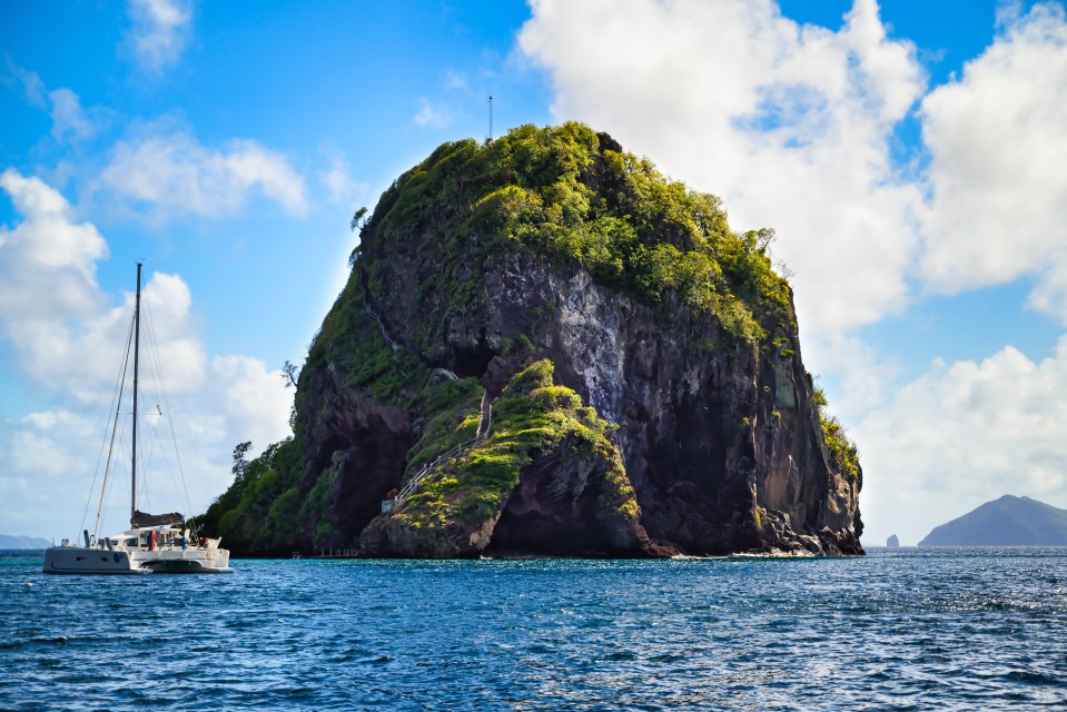 The famous rock where three pirates were hanged is one of several filming locations from the movies