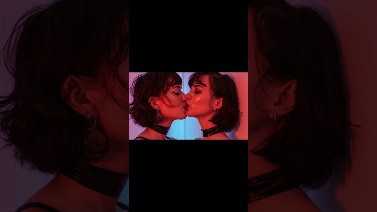 Female models show kissing between women #lesbian #wlw (Music)