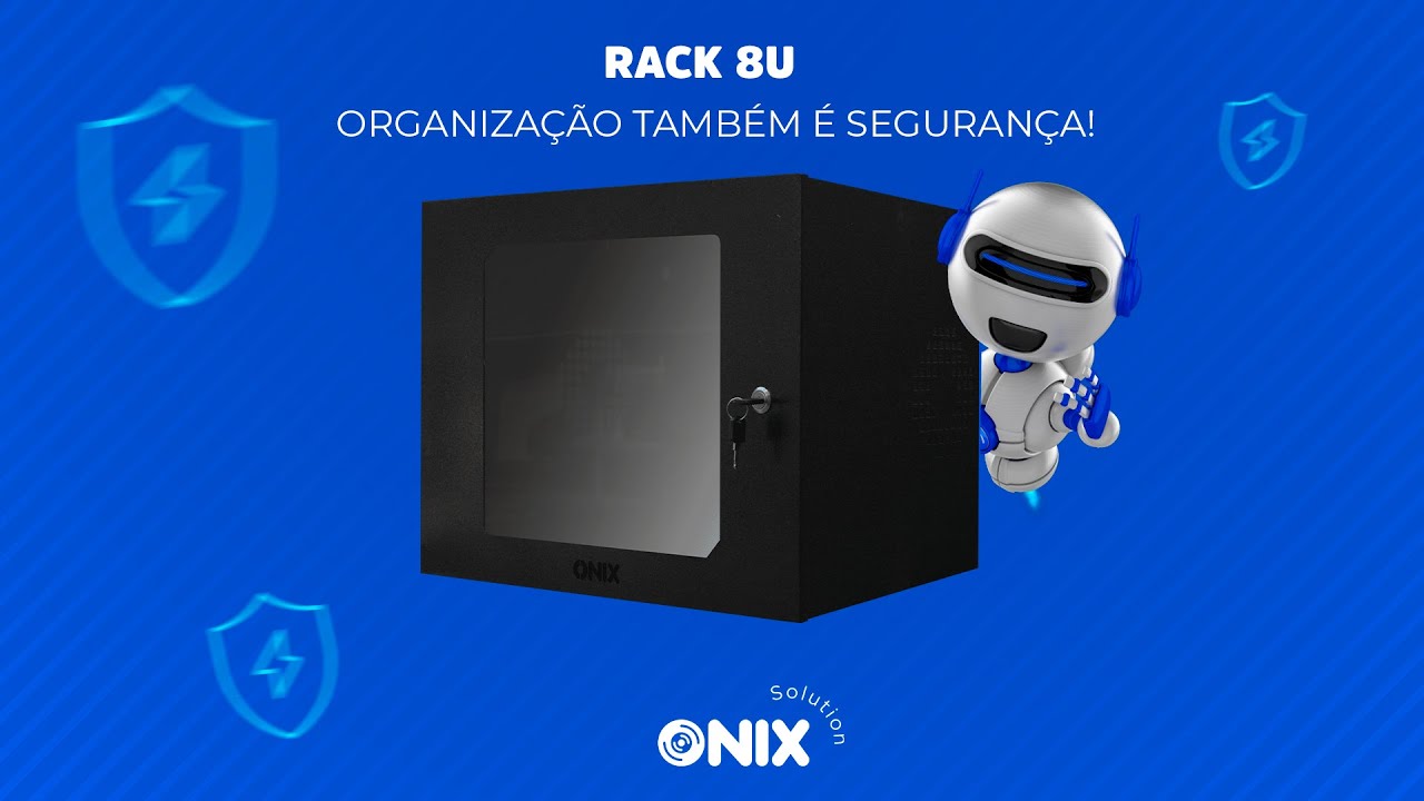 Onix Solution -Rack 8U de parede 19P