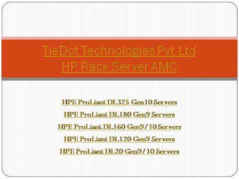 HP Rack Server AMC Vendor India | HPE ProLiant Server AMC Cost/Price