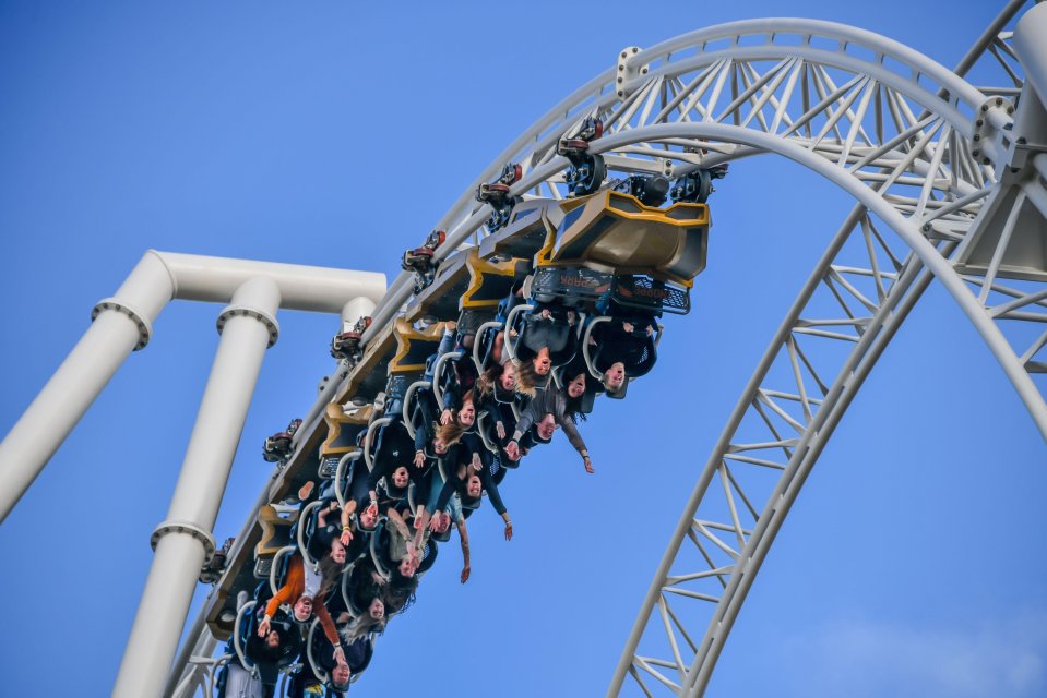 Hyperia (pictured) is the tallest and fastest theme park in the UK