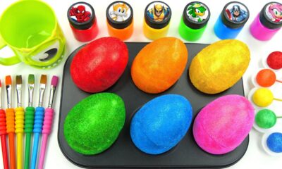 Oddly Satisfying Video | How i Make Glitter EGGS From M&M's Candy & Cutting ASMR