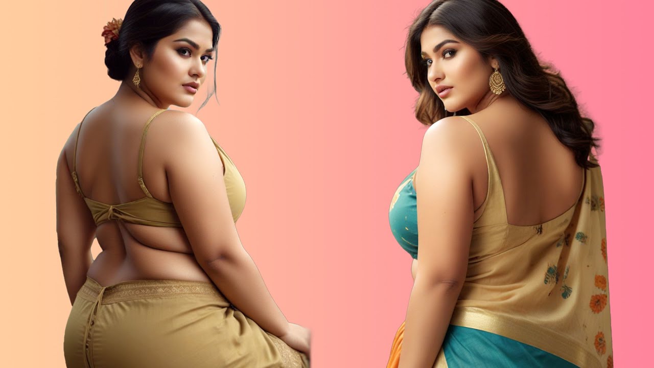 AI ART indian plus size beauty women stunning Lookbook Model video