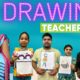 గాయత్రి DRAWING TEACHER video || rider mallesh drawing teacher video || village comedy video ||