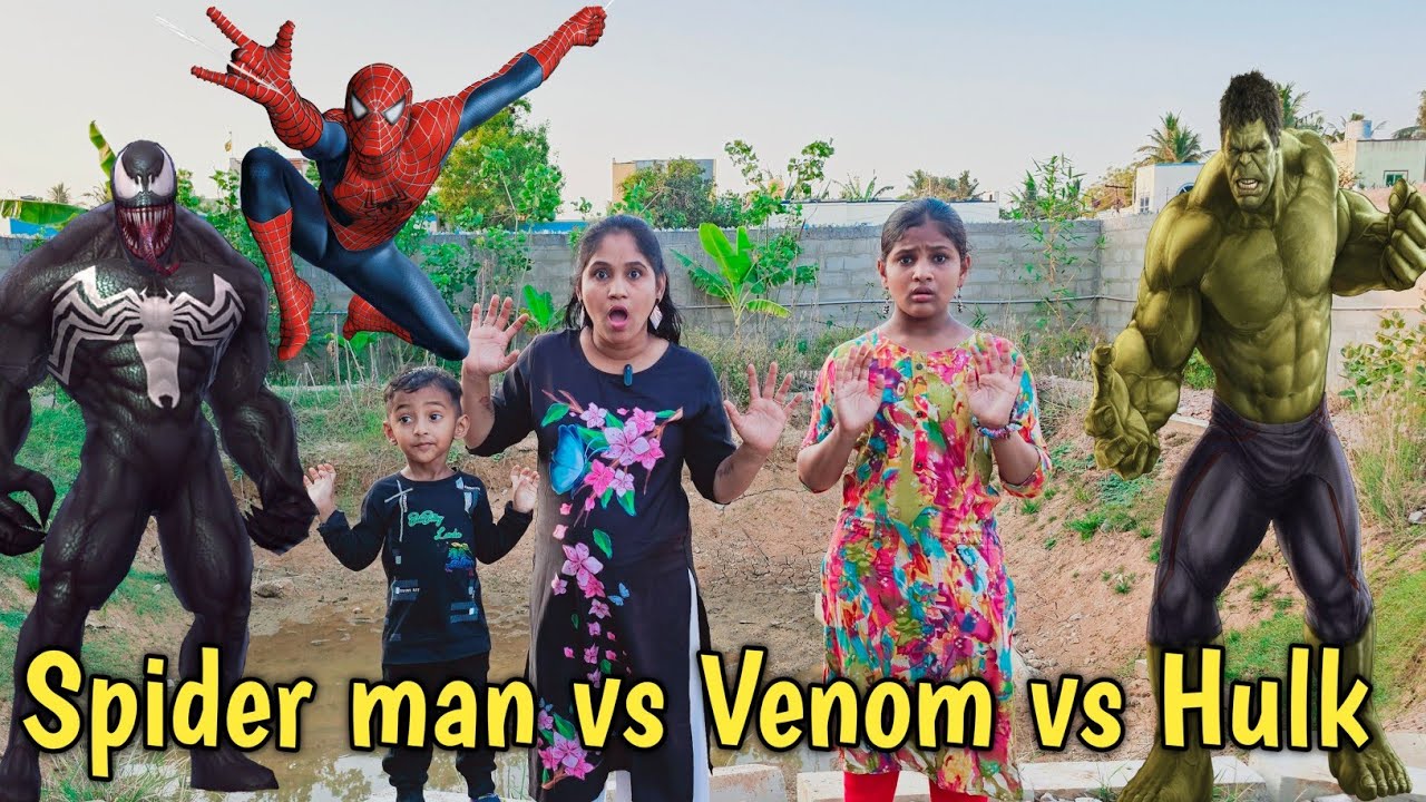 Spider man vs venom vs Hulk Monster | comedy video | funny video | Prabhu Sarala lifestyle