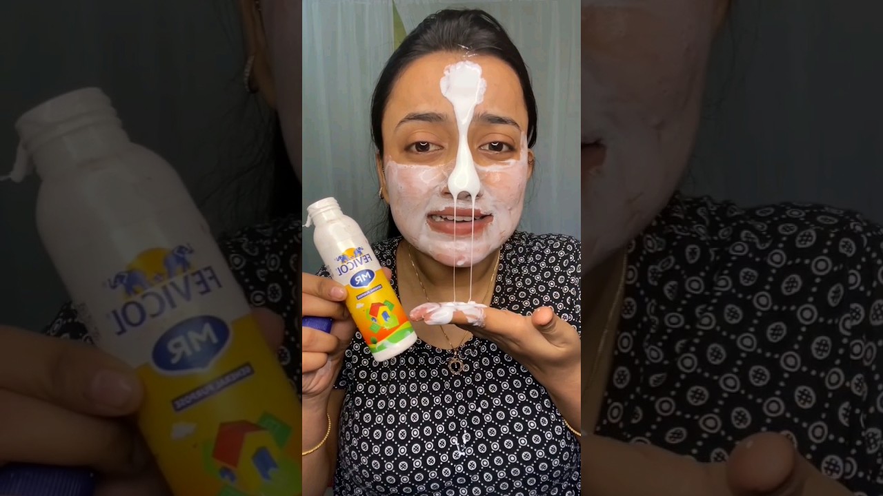 Fevicol in Face 😱🤯 Peel Off Makeup😳🤯😱😢 #shorts #trendinghacks #viralshorts #viralhacks #short #hacks