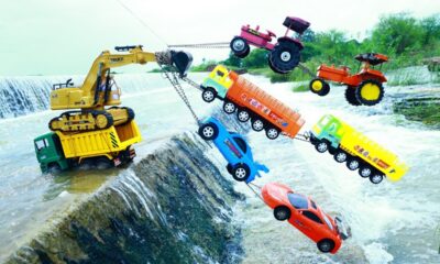 Accident Dumper Tipper Swaraj HMT Tractor SuperCar Pulling Out JCB Truck ? New Cartoon video CS Toy