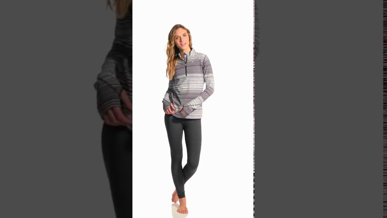 Asics Women's Thermostripe 1/2 Zip Running L/S | SwimOutlet.com