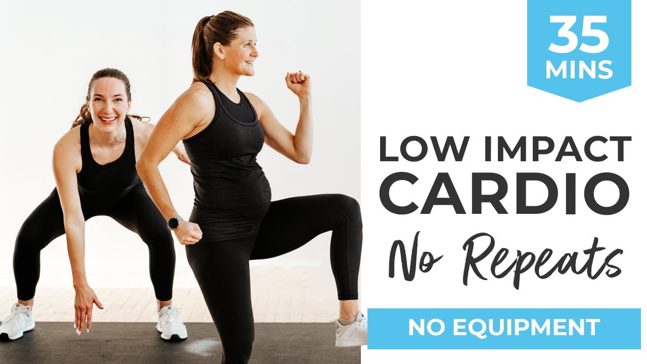 35-Minute Full Body Cardio Workout | Low Impact Cardio (NO REPEATS + No Equipment)