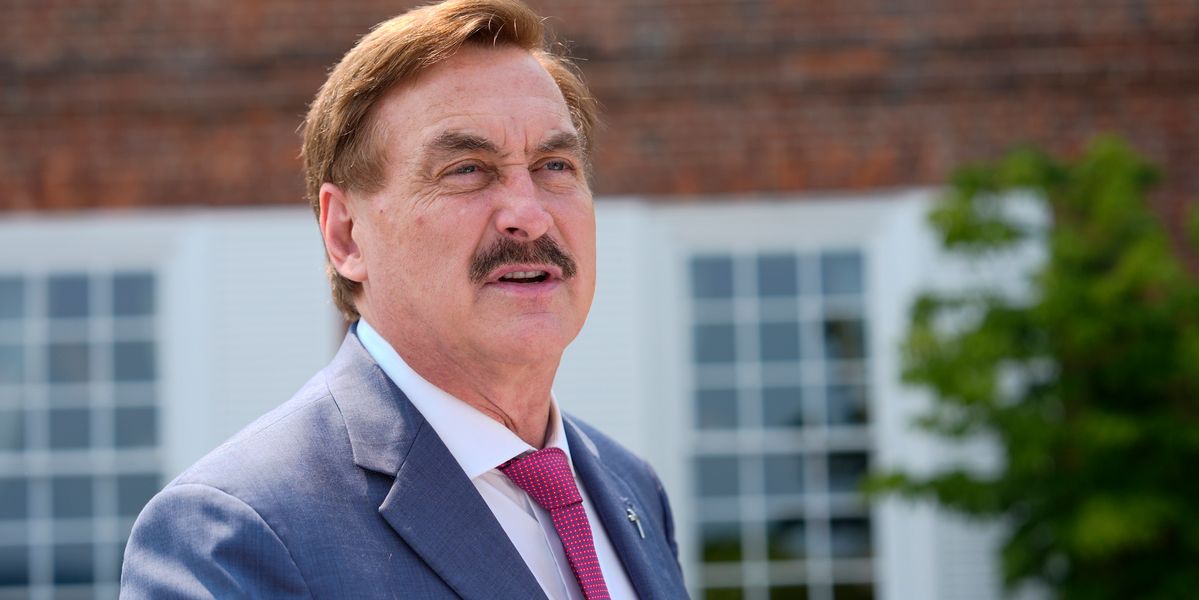 On social media, Mike Lindell advertised his MyPillow products for $14.88.