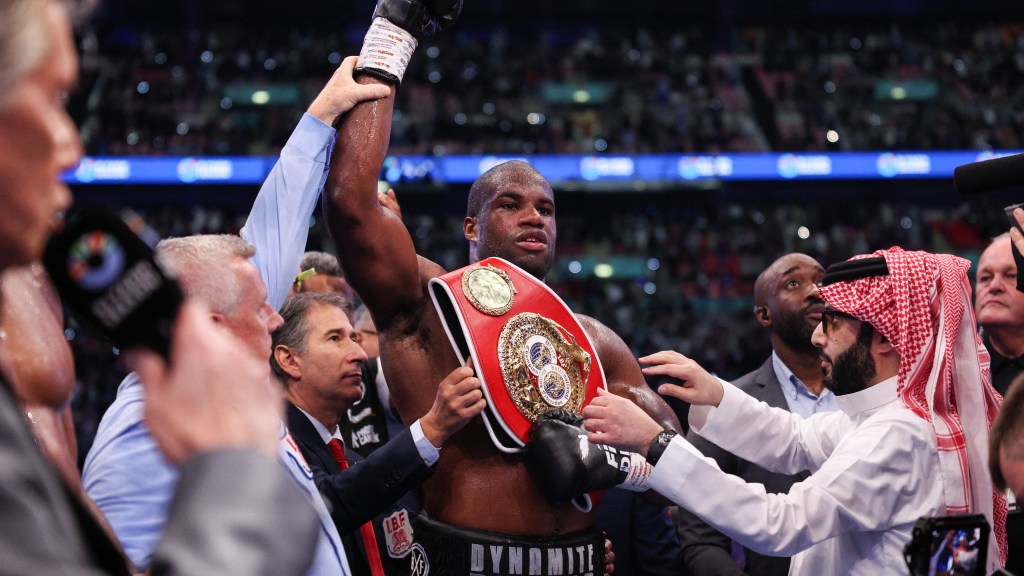 Daniel Dubois stops Anthony Joshua with fifth-round KO in London