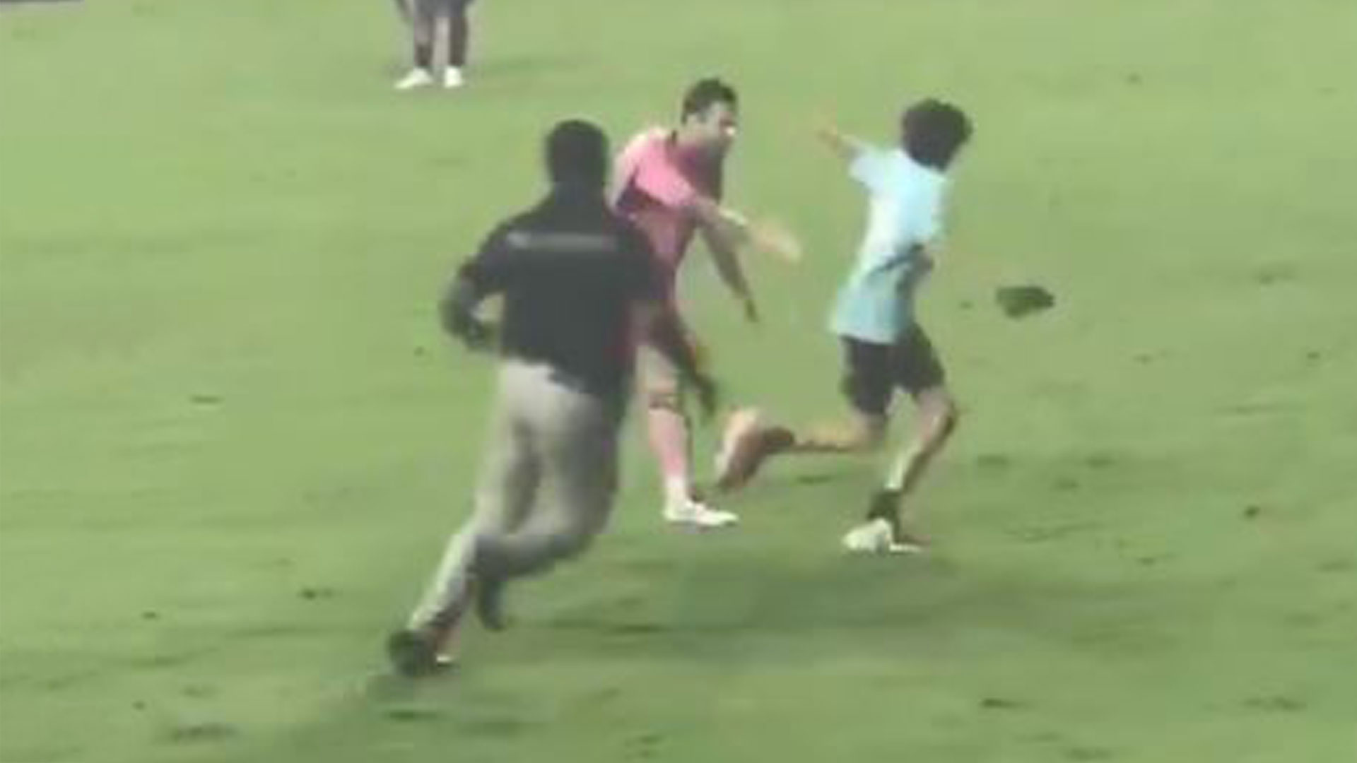 Watch moment Lionel Messi 'helps pitch invader outrun security' as fans say 'wish more people were like him'