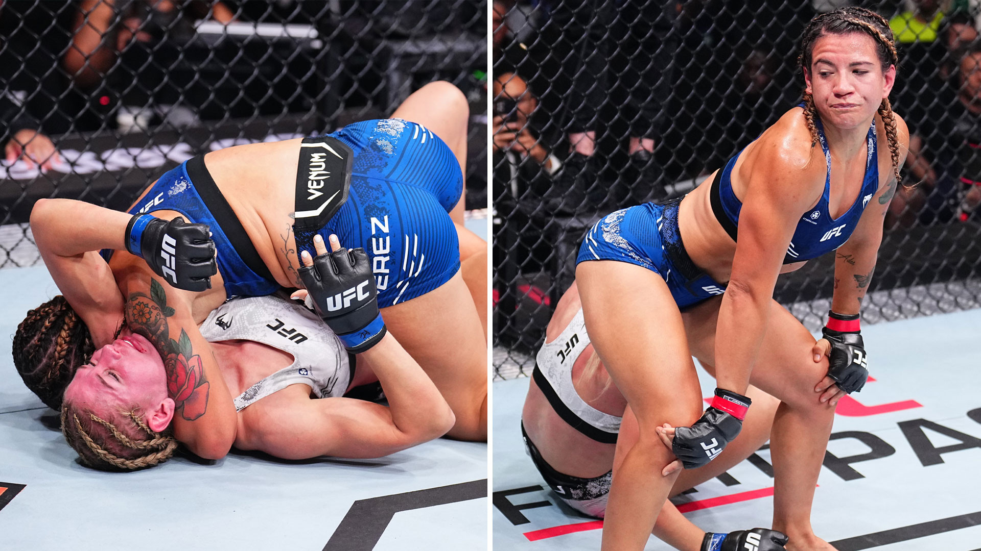 Watch UFC fighter TWERK in beaten opponent's face following stunning win one day after shaking and crying at weigh-in