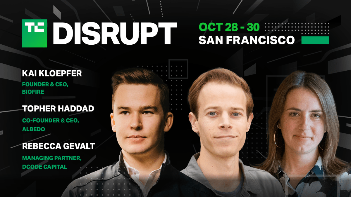 TechCrunch Disrupt 2024 Builders Stage Biofire, Albedo, Dcode