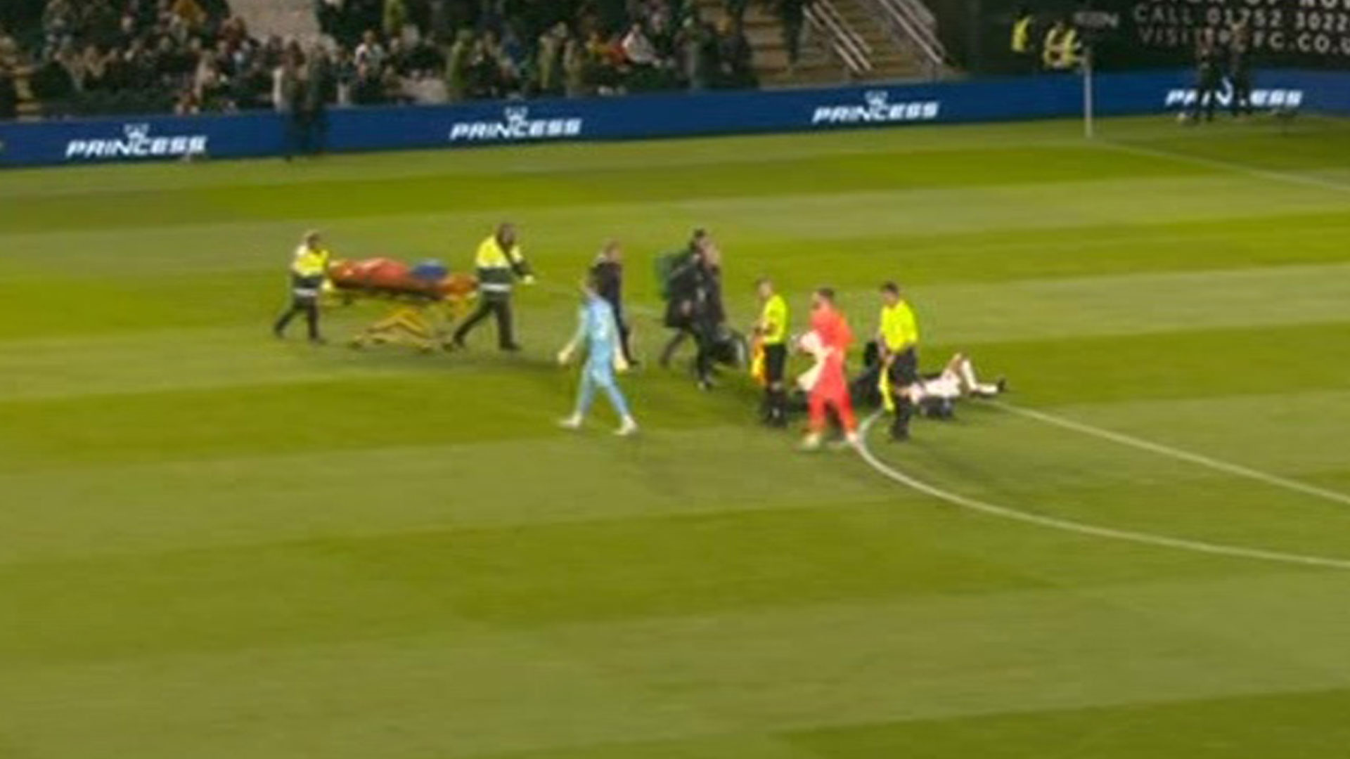 Ex-Man Utd wonderkid Tahith Chong collapses during Luton clash with Plymouth as medics rush on to pitch