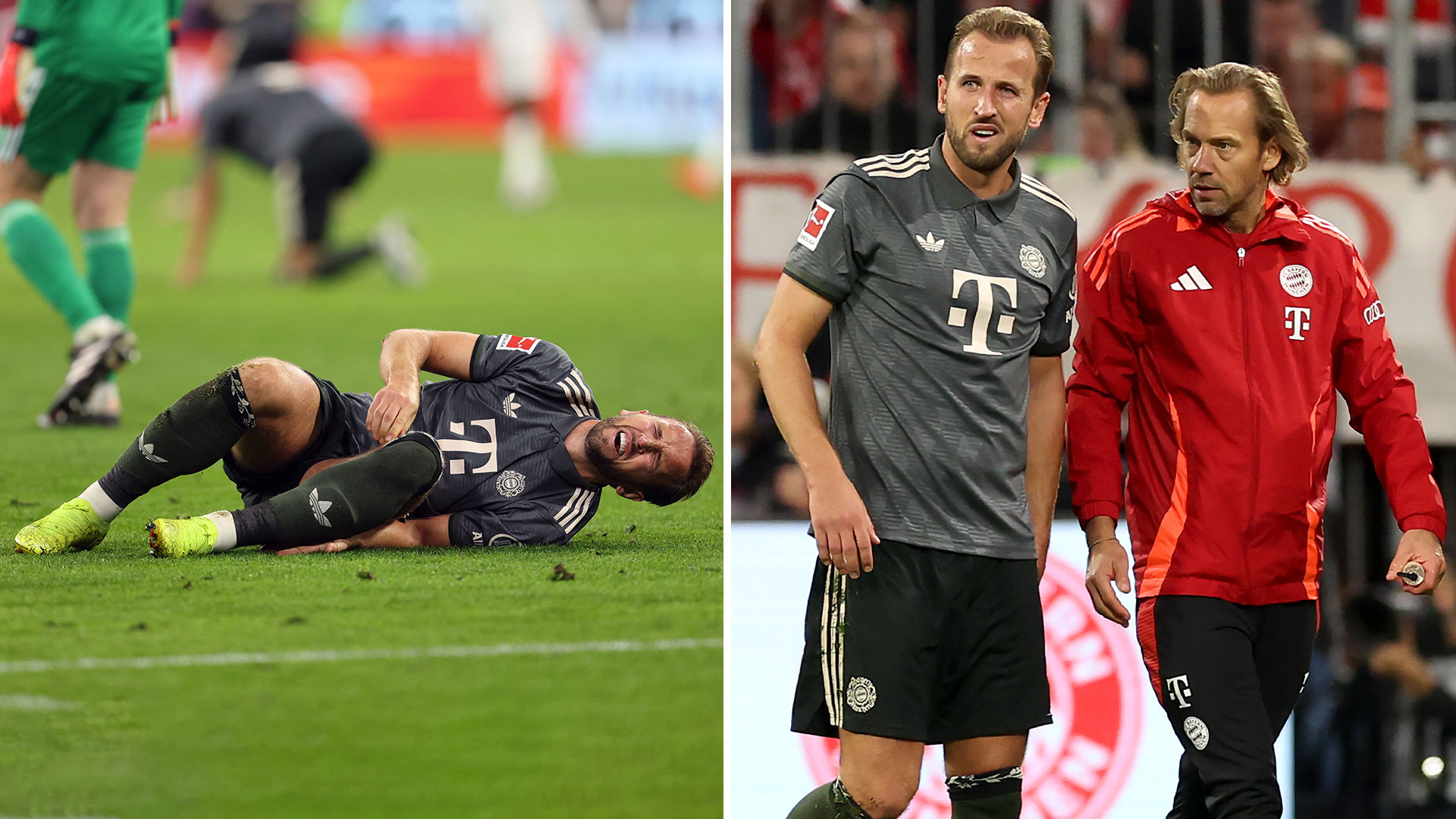 Harry Kane injury fears for Bayern Munich's Champions League clash at Aston Villa after hobbling off against Leverkusen