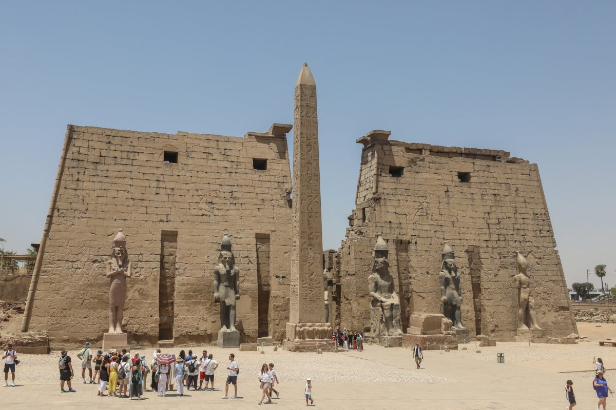 LUXOR, EGYPT - JULY 18: A general view of Luxor Temple, largest and important religious center in ancient Egypt, located on the east bank of the Nile River in Luxor, Egypt on July 18, 2023. The temple was built in 1400 BC and known as ''ipet resyt'' in Egyptian, meaning 'southern refuge', was preserved by Amenhotep III, Ramses II, Tutankhamun and other pharaohs for hundreds of years, with additions to it. (Photo by Mohamed Elshahed/Anadolu Agency via Getty Images)