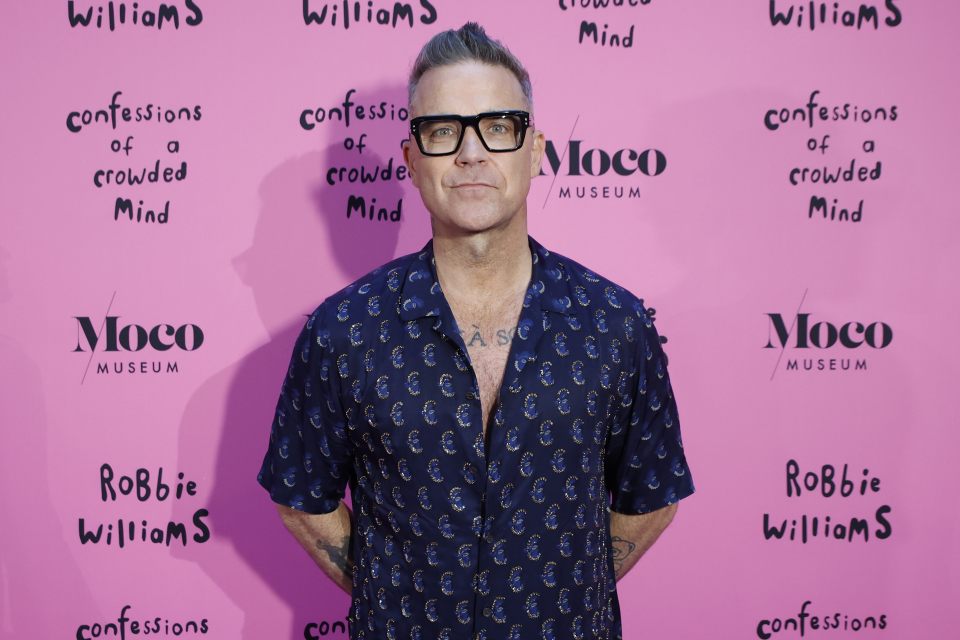 Robbie Williams opened his art exhibition at the Moco museum