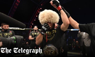 Tearful Khabib Nurmagomedov announces retirement after stopping Justin Gaethje 